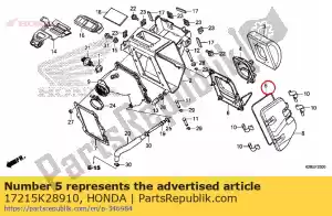 Honda 17215K28910 joint, couvercle de filtre à air - La partie au fond