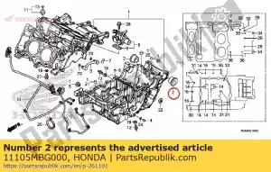 honda 11105MBG000 collar, pivot - Bottom side