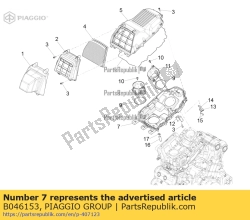 Aprilia B046153, Podstawa obudowy filtra, OEM: Aprilia B046153