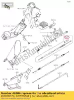 490060579, Kawasaki, kofferbak, koppelingskabel ex250jcf kawasaki  d tracker ninja z 150 300 400 2013 2014 2015 2016 2017 2018 2019 2020 2021, Nieuw