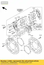 Aquí puede pedir junta, placa de disco vn2000-a1h de Kawasaki , con el número de pieza 110610103: