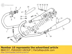 Here you can order the lh silencer from Piaggio Group, with part number 884137: