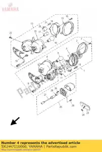 yamaha 5XLH47110000 base, feu arrière - La partie au fond