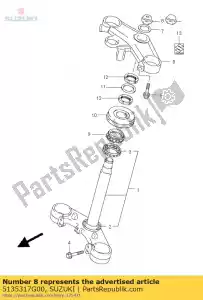 Suzuki 5135317G00 nut - Bottom side