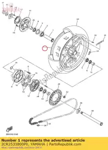 yamaha 2CR2533800P0 ruota fusa, posteriore - Il fondo