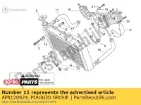 AP8120924, Piaggio Group, Tubo da cabeça do refrigerador de água aprilia  pegaso 650 1997 1998 1999 2000, Novo