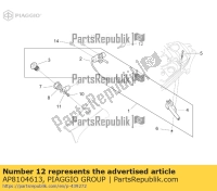 AP8104613, Aprilia, Clé aprilia sans transpo., Nouveau