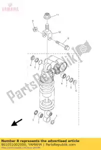 yamaha 901051002000 parafuso, com base em arruela - Lado inferior