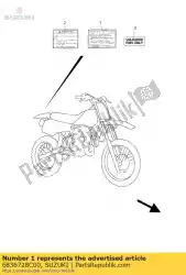 Tutaj możesz zamówić etykieta, ostrze? Enie, rz od Suzuki , z numerem części 6836728C00: