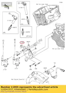 Kawasaki 110541537 bracket,ignition coil - Bottom side