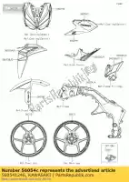 560541246, Kawasaki, mark, step stay, rh zr1000fef kawasaki  z 1000 2015 2016 2017 2018 2019 2020 2021, Nuovo