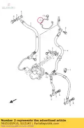 Ici, vous pouvez commander le guide, frein hos auprès de Suzuki , avec le numéro de pièce 5925105H10: