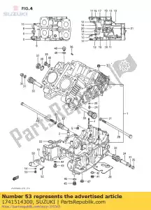 Suzuki 1741514300 boulon, drain - La partie au fond