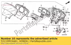 blijf comp., meter montage van Honda, met onderdeel nummer 53133MCAA61, bestel je hier online: