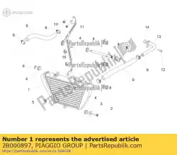 olie koeler van Piaggio Group, met onderdeel nummer 2B000897, bestel je hier online: