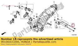 Aquí puede pedir perno, brida, 10x238 de Honda , con el número de pieza 90106GCC000: