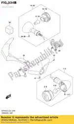 Aquí puede pedir conjunto de lámpara, frontal de Suzuki , con el número de pieza 3560238AG0: