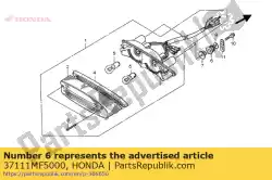 rubber, meterbevestiging van Honda, met onderdeel nummer 37111MF5000, bestel je hier online: