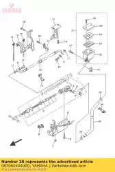 Ici, vous pouvez commander le vis, tête plate auprès de Yamaha , avec le numéro de pièce 987060404000: