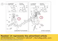 AP2EAN000312, Piaggio Group, O-ring aprilia sr 50 2000 2001 2002 2003 2004, New