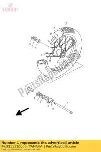 yamaha 4KU251110000 cubo, frente - Lado inferior