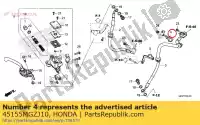 45155MGZJ10, Honda, clamper a, fr. brake hose honda  cb cbr 500 2013 2017 2018 2019 2021, New