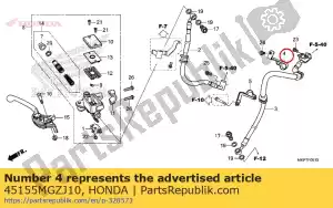 honda 45155MGZJ10 clamper a, fr. tuyau de frein - La partie au fond