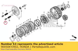 Honda 90050KYJ902 bolt, 6x1.0 - Bottom side