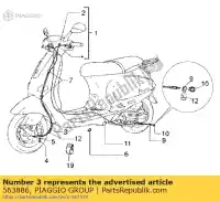 563886, Piaggio Group, encanamento vespa 4t et 50 125 1996 1997 1998 2002, Novo