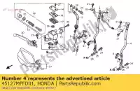 45127MFFD01, Honda, manguera comp l, fr br honda xl transalp v va xl700v 700 , Nuevo