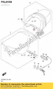 Suzuki 4531548G00 soporte, banda - Lado inferior