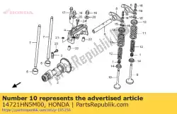 Aqui você pode pedir o válvula, ex. Em Honda , com o número da peça 14721HN5M00: