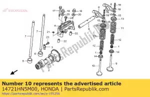 Honda 14721HN5M00 válvula, ex. - Lado inferior