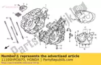 11100HM3670, Honda, crankcase comp.,r honda trx300ex fourtrax sporttrax sportrax 300 , New