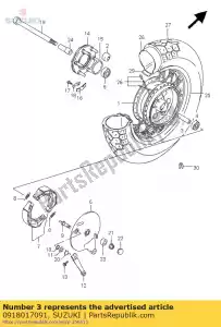 suzuki 0918017091 entretoise, moyeu rr - La partie au fond