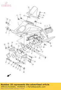 yamaha 39P221410000 schacht, draaipunt - Onderkant