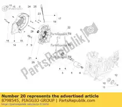 Ici, vous pouvez commander le couvercle de volant moteur complet auprès de Piaggio Group , avec le numéro de pièce 8798545: