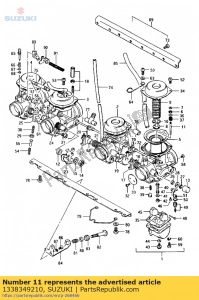 Suzuki 1338349210 aguja, chorro - Lado inferior