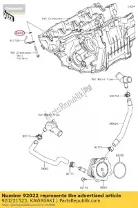 kawasaki 920221523 arruela, 6,5x13x2,0 zx900-b1 - Lado inferior