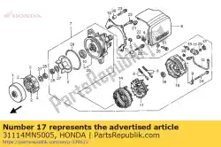 Aqui você pode pedir o habitação, saída (hitachi) em Honda , com o número da peça 31114MN5005: