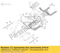 1B000192, Piaggio Group, apoio para os pés traseiro direito vespa zapm80100, zapm80101, zapma7100 zapm808g, zapm80200, zapm8020, zapma7200, zapma78g 946 125 150 946 2013 2014 2016 2017 2018 2019 2020 2021 2022, Novo