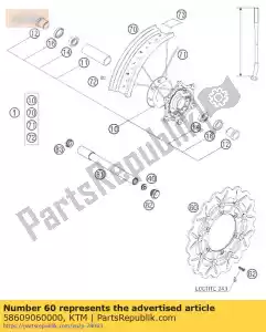 ktm 58609060000 wave brake disc front 2005 - Bottom side