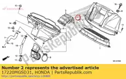 Ici, vous pouvez commander le cover sub assy., filtre à air auprès de Honda , avec le numéro de pièce 17220MGSD31: