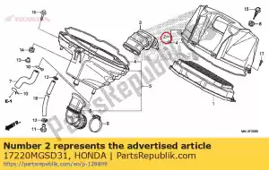 honda 17220MGSD31 cover sub assy., filtre à air - La partie au fond