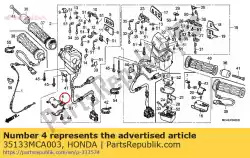 Qui puoi ordinare piastra b, impostazione dell'interruttore di arresto da Honda , con numero parte 35133MCA003: