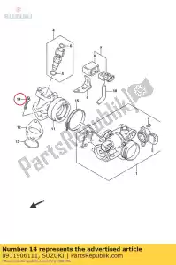 suzuki 0911906111 parafuso - Lado inferior