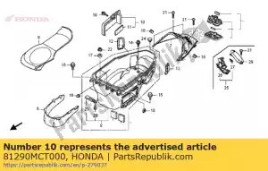 Honda 81290MCT000 conjunto da capa, bateria - Lado inferior