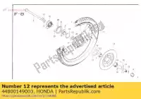 44800149003, Honda, acionamento do velocímetro honda cb 50 1971 1972 1973 1974 1975 1976 1977 1978 1979 1980 1981 1982, Novo