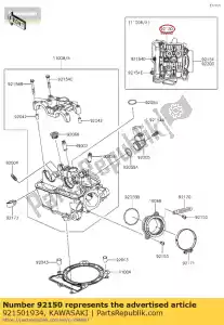 kawasaki 921501934 bolt zx600-f1 - Bottom side