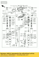 440130125, Kawasaki, forcella-tubo interna kawasaki vn voyager custom k classic e d b c f tourer a abs vulcan lt g vn1700 1700 nomad , Nuovo